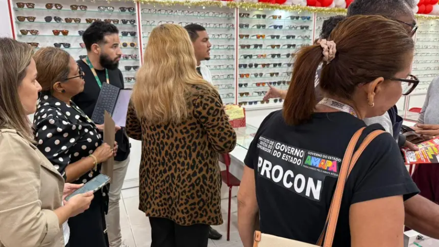 Operação ‘Olho Vivo’: Procon fiscaliza óticas em Macapá e Santana com apoio do Conselho Regional de Medicina