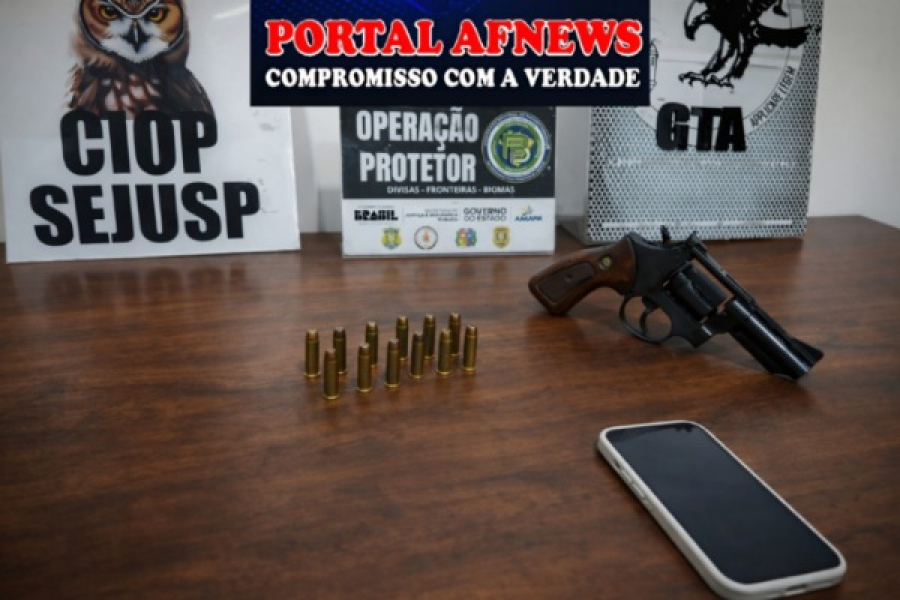 GTA prende homem com revólver e munições durante a Operação Protetor em Santana