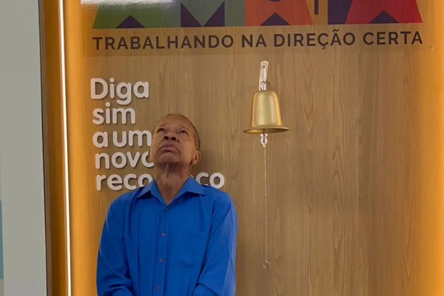 'Todos maravilhosos, da portaria até ao médico, atendimento 100%', diz paciente ao receber alta no Centro de Radioterapia do Amapá