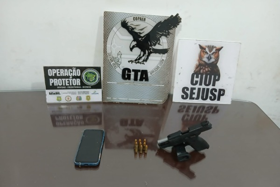 Polícia apreende arma e prende suspeito de ligação com facção criminosa em Santana, no Amapá