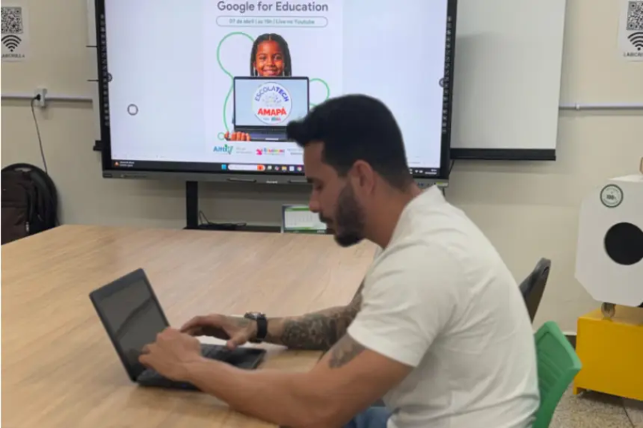 Governo do Estado e Google lançam 'live' de formação do programa EscolaTech Amapá para professores da rede estadual