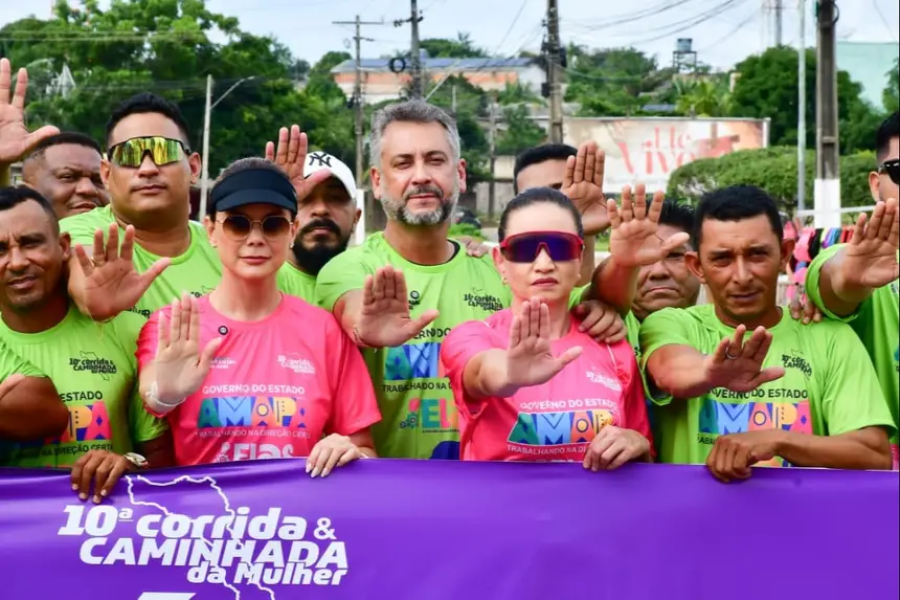 'Feminicídio zero! Essa precisa ser uma meta de todos nós', manifesta governador Clécio na 10ª corrida e caminhada da mulher, em Laranjal do Jari