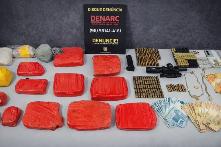 Operação da Denarc prende três suspeitos e apreende 13 kg de crack no Amapá