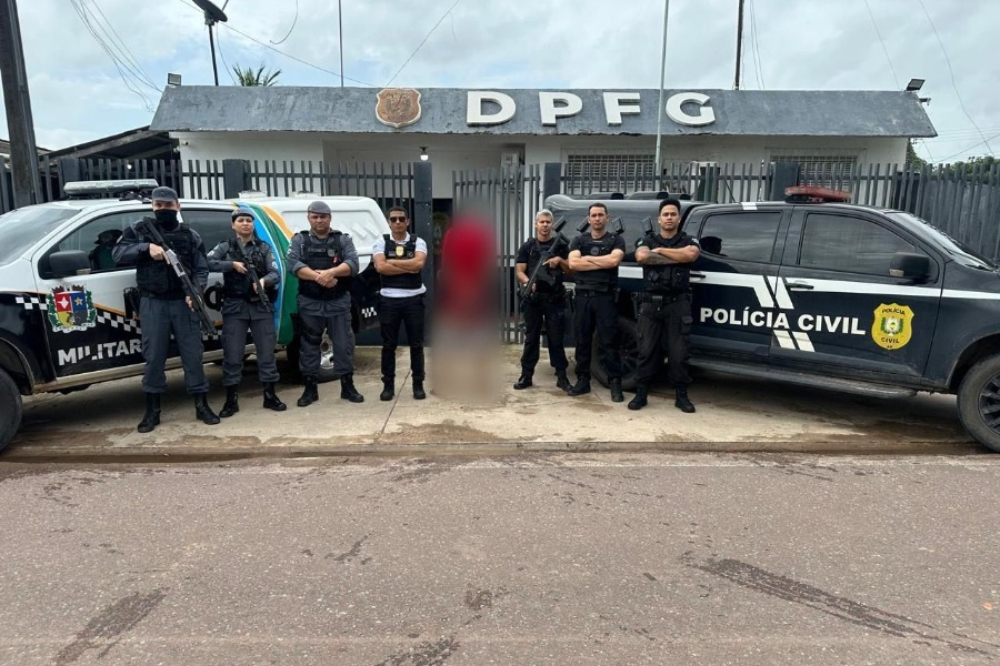 EM FERREIRA GOMES, POLÍCIA CIVIL E MILITAR PRENDE HOMEM EM FLAGRANTE POR HOMICÍDIO QUALIFICADO E INTEGRAR GRUPO CRIMINOSO