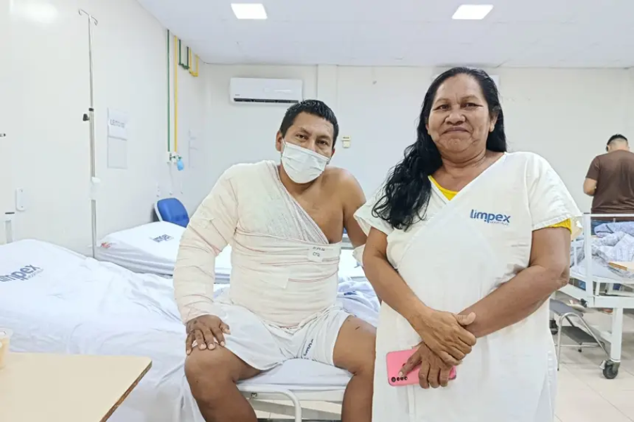 ‘Estou sendo bem cuidado’, relata paciente indígena acolhido no Centro de Tratamento de Queimados do Hospital de Emergência