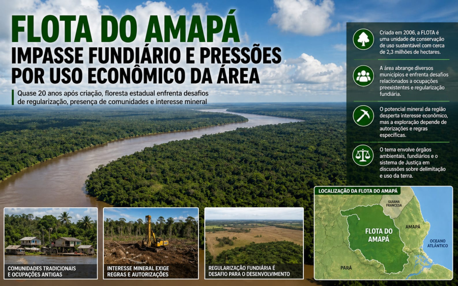 FLOTA do Amapá mantém impasse fundiário e pressões por uso econômico da área