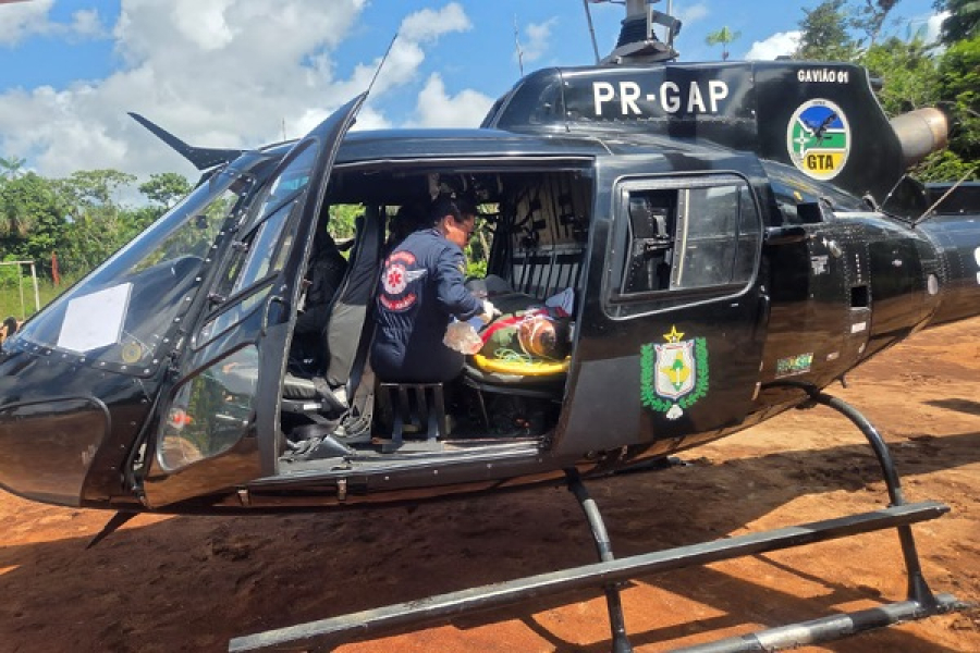 GTA e SAMU realizam resgate aéreo de urgência e salvam idoso com suspeita de AVC em área remota de Afuá