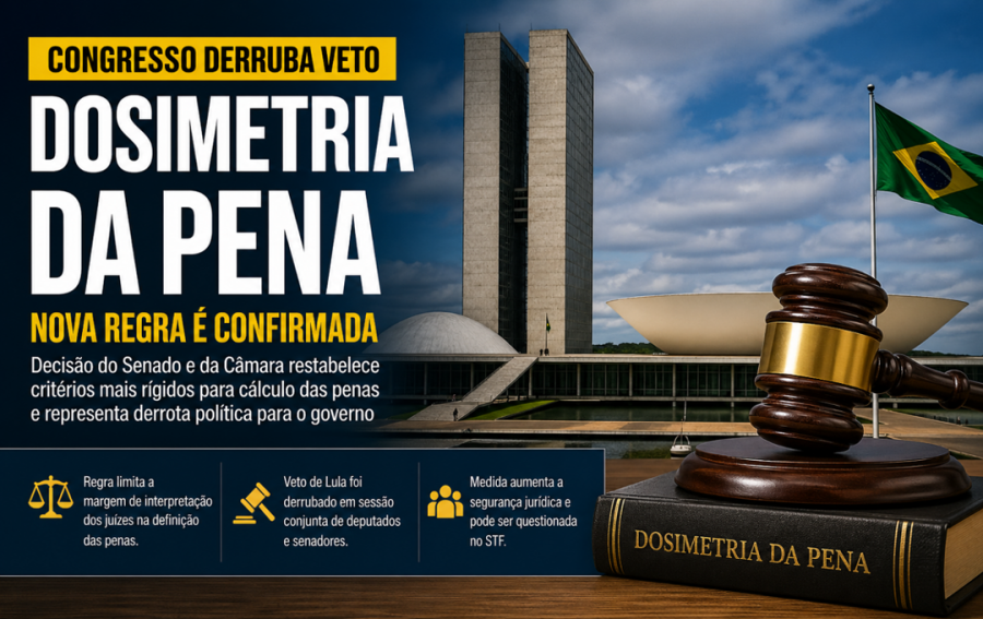 Congresso derruba veto de Lula sobre dosimetria da pena e impõe nova regra ao Judiciário