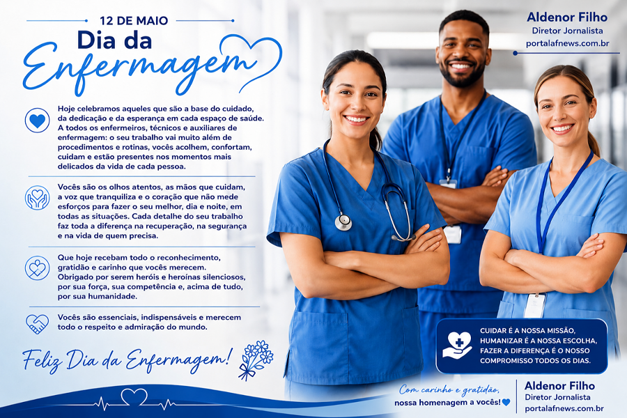 Dia da Enfermagem celebra profissionais que dedicam a vida ao cuidado e à esperança