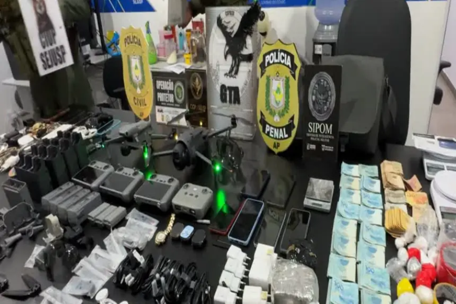 Durante Operação Protetor, Segurança Pública do Amapá impede entrada de drones, celulares e drogas no Iapen