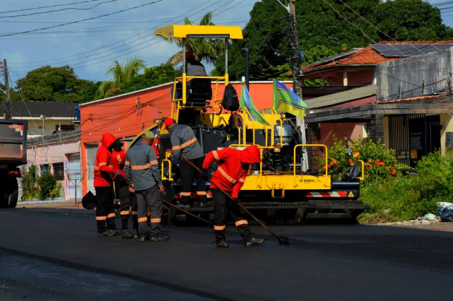 Governo do Amapá inicia frente de pavimentação na Avenida dos Tupis, Zona Sul de Macapá