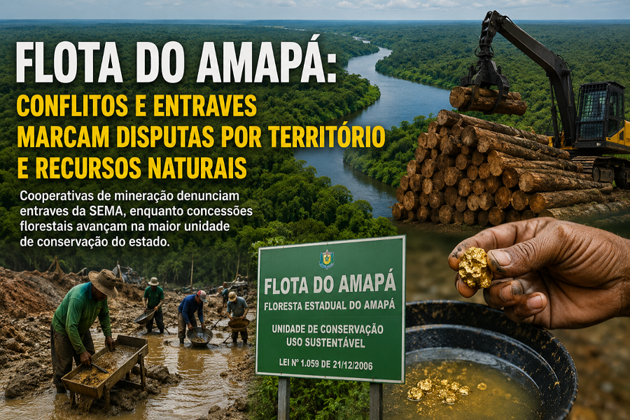 FLOTA do Amapá amplia tensão entre extrativistas, agricultores e garimpeiros diante de entraves ambientais