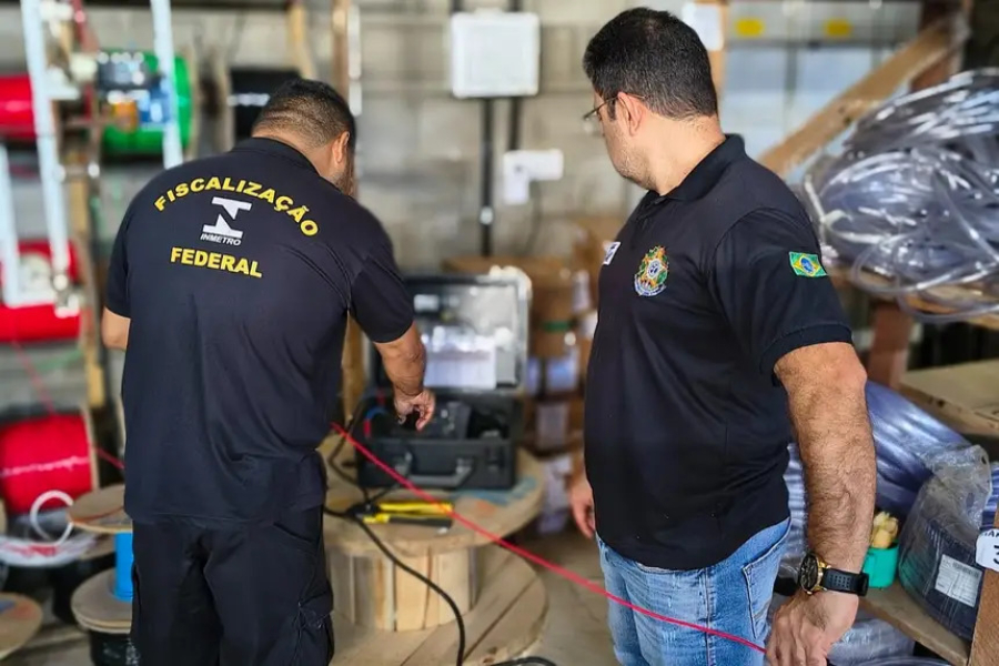 Instituto de Pesos e Medidas do Amapá fiscaliza mais de 1,2 mil fios, cabos elétricos e motores em Macapá e Santana