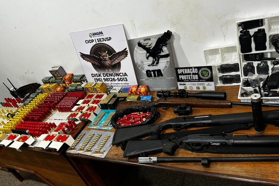 GTA desarticula esquema de tráfico de armas e munições em Macapá e prende três suspeitos durante a Operação Protetor