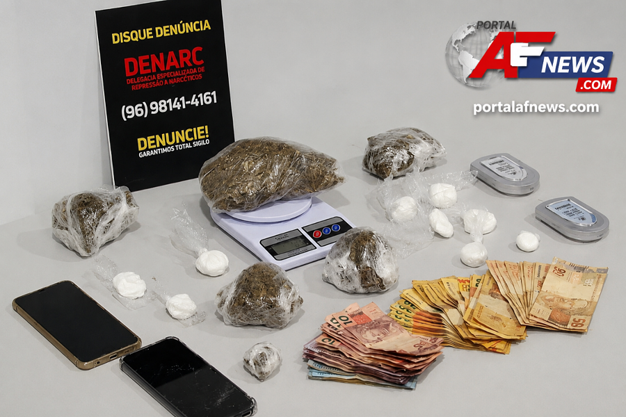 DENARC desarticula esquema de tráfico comandado por interno do IAPEN e prende dois suspeitos em Macapá