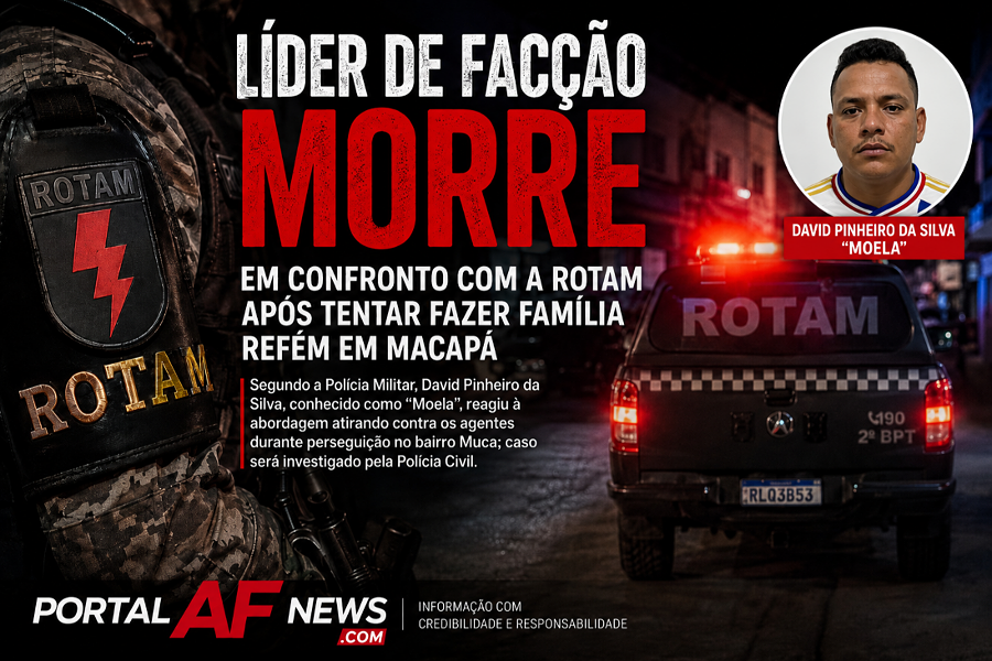 Líder de facção morre em confronto com a ROTAM após tentar fazer família refém em Macapá