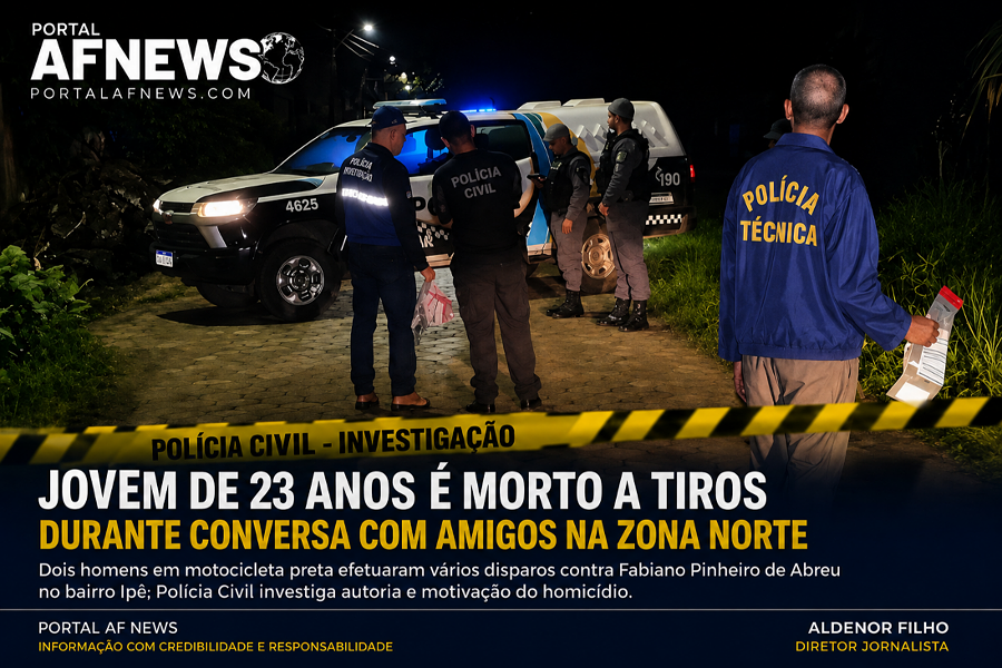JOVEM DE 23 ANOS É MORTO A TIROS DURANTE CONVERSA COM AMIGOS NA ZONA NORTE DE MACAPÁ