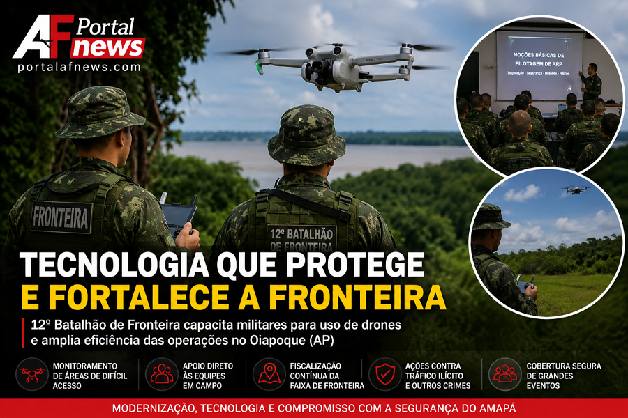 12º BATALHÃO DE FRONTEIRA CAPACITA MILITARES PARA USO DE DRONES EM OPERAÇÕES NO OIAPOQUE