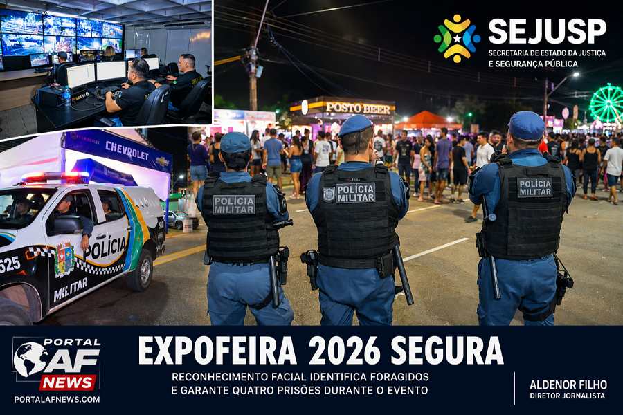 RECONHECIMENTO FACIAL IDENTIFICA FORAGIDOS E LEVA À CAPTURA DE QUATRO PESSOAS NA EXPOFEIRA 2026