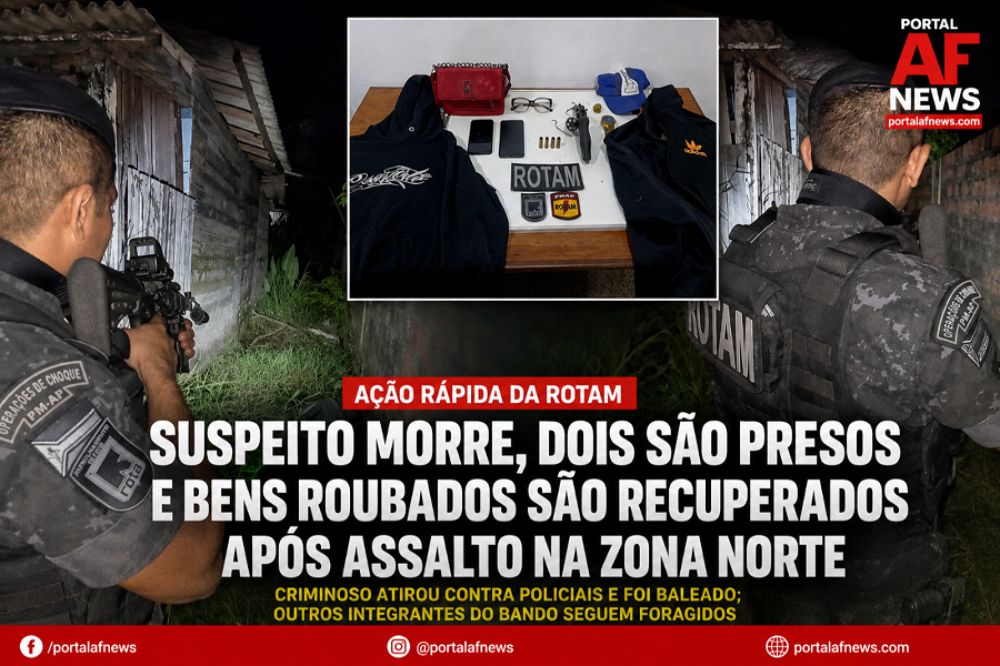 ROTAM REAGE A ATAQUE, SUSPEITO MORRE E DOIS SÃO PRESOS APÓS ASSALTO NA ZONA NORTE DE MACAPÁ