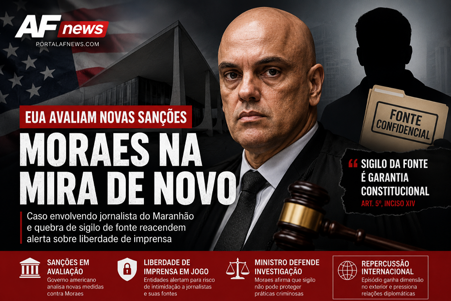 EUA avaliam novas sanções contra Moraes após caso envolvendo sigilo de fonte jornalística