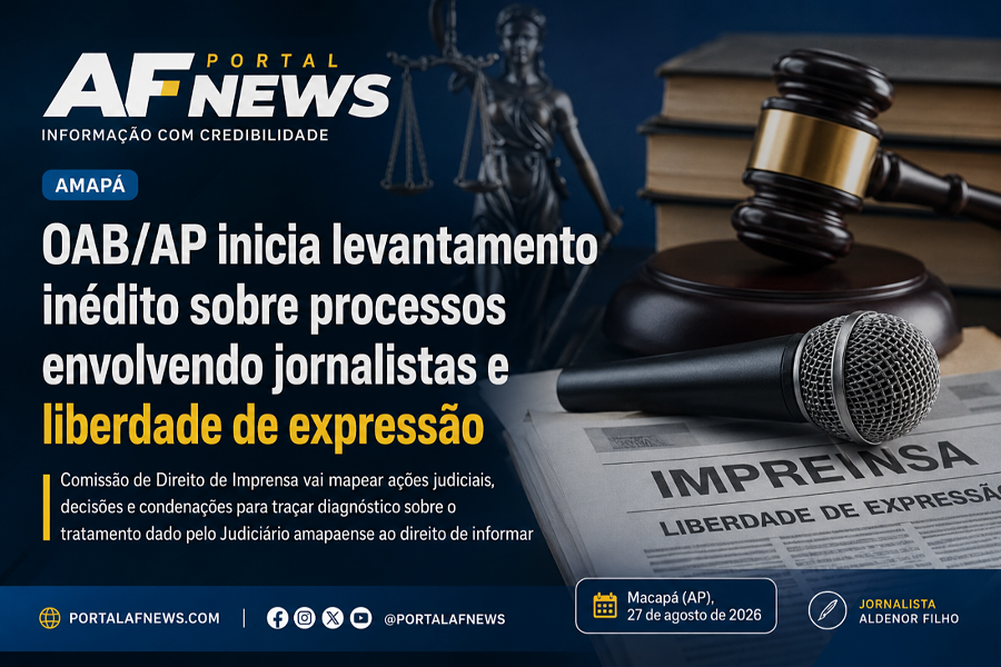 OAB/AP inicia levantamento inédito sobre processos envolvendo jornalistas e liberdade de expressão no Amapá