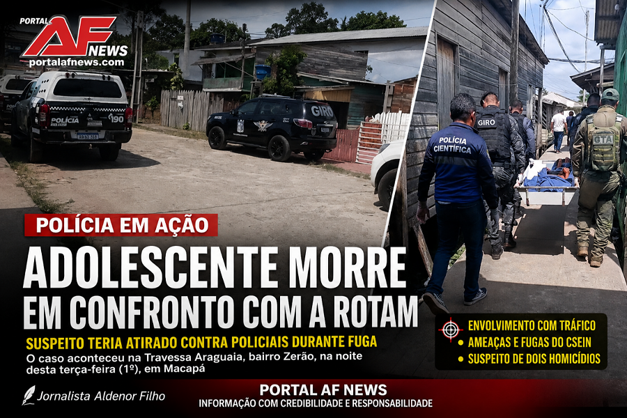 ADOLESCENTE DE 17 ANOS MORRE APÓS CONFRONTO COM A ROTAM NO BAIRRO ZERÃO
