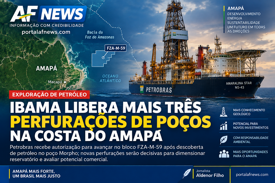IBAMA LIBERA MAIS TRÊS PERFURAÇÕES DE POÇOS NA COSTA DO AMAPÁ