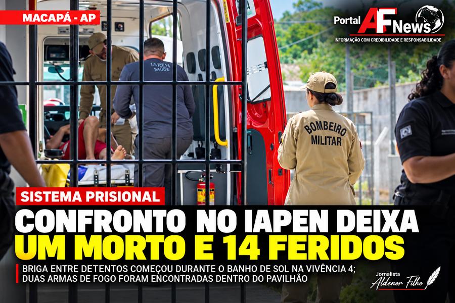 CONFRONTO NO IAPEN DEIXA UM MORTO, 14 FERIDOS E DUAS ARMAS SÃO ENCONTRADAS DENTRO DE PAVILHÃO