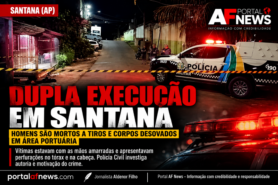 DUPLA EXECUÇÃO EM SANTANA: HOMENS SÃO MORTOS A TIROS E CORPOS DESOVADOS EM ÁREA PORTUÁRIA